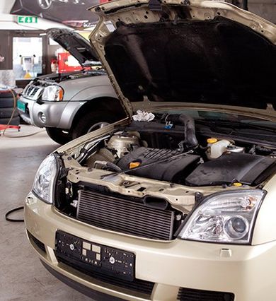 Car in Auto Repair Shop — New Britain, CT — The Transmission Works Car in Auto Repair Shop — New Britain, CT — The Transmission Works