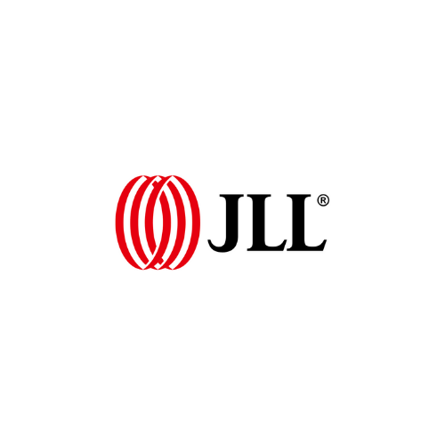 The jll logo is red and black on a white background.