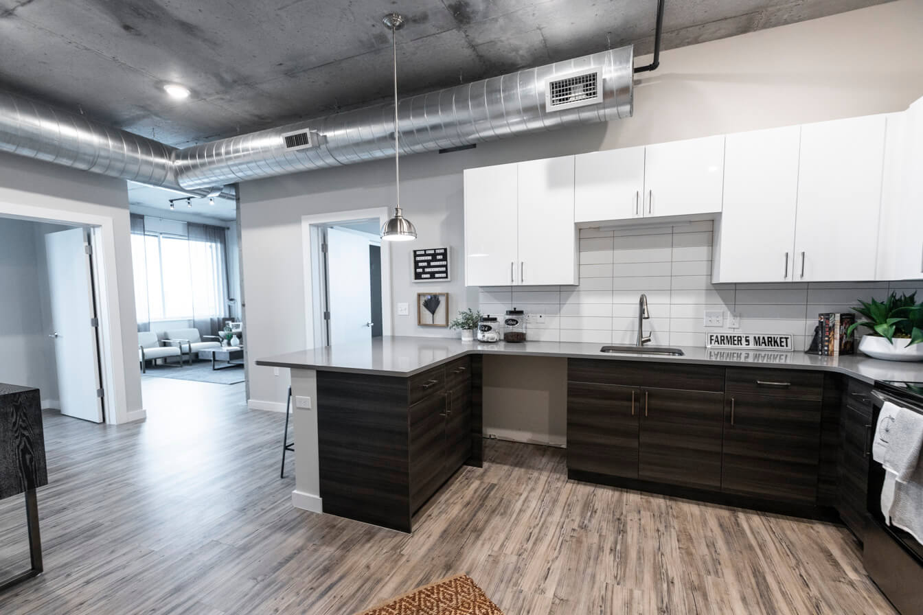 Vantage St. Pete Apartment Gourmet Kitchen with Quartz Countertops