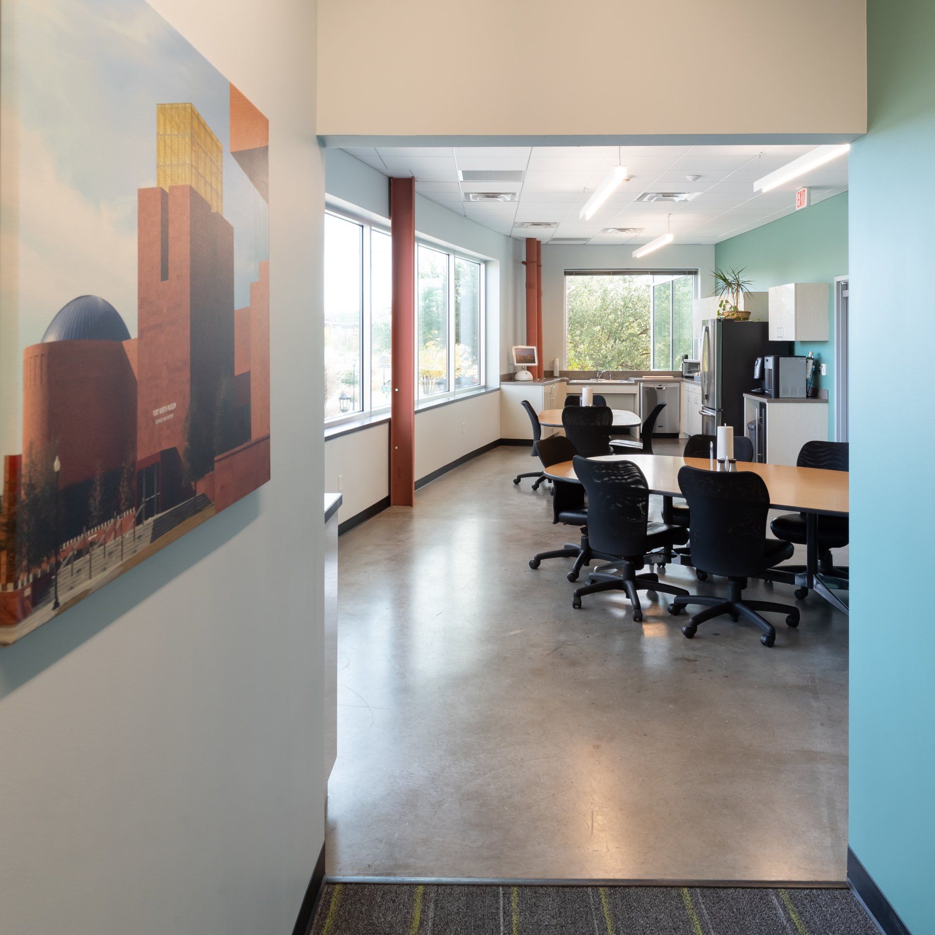 open plan office area