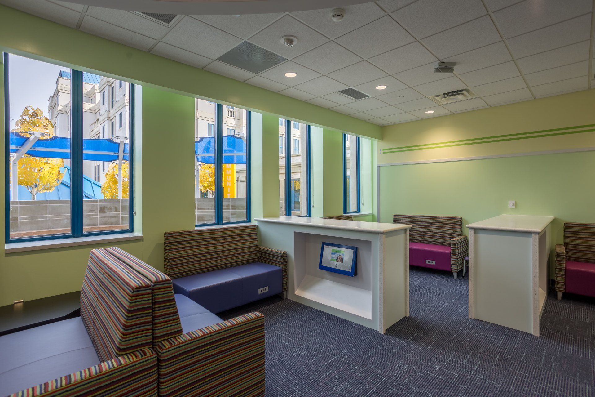 Hospital waiting room area