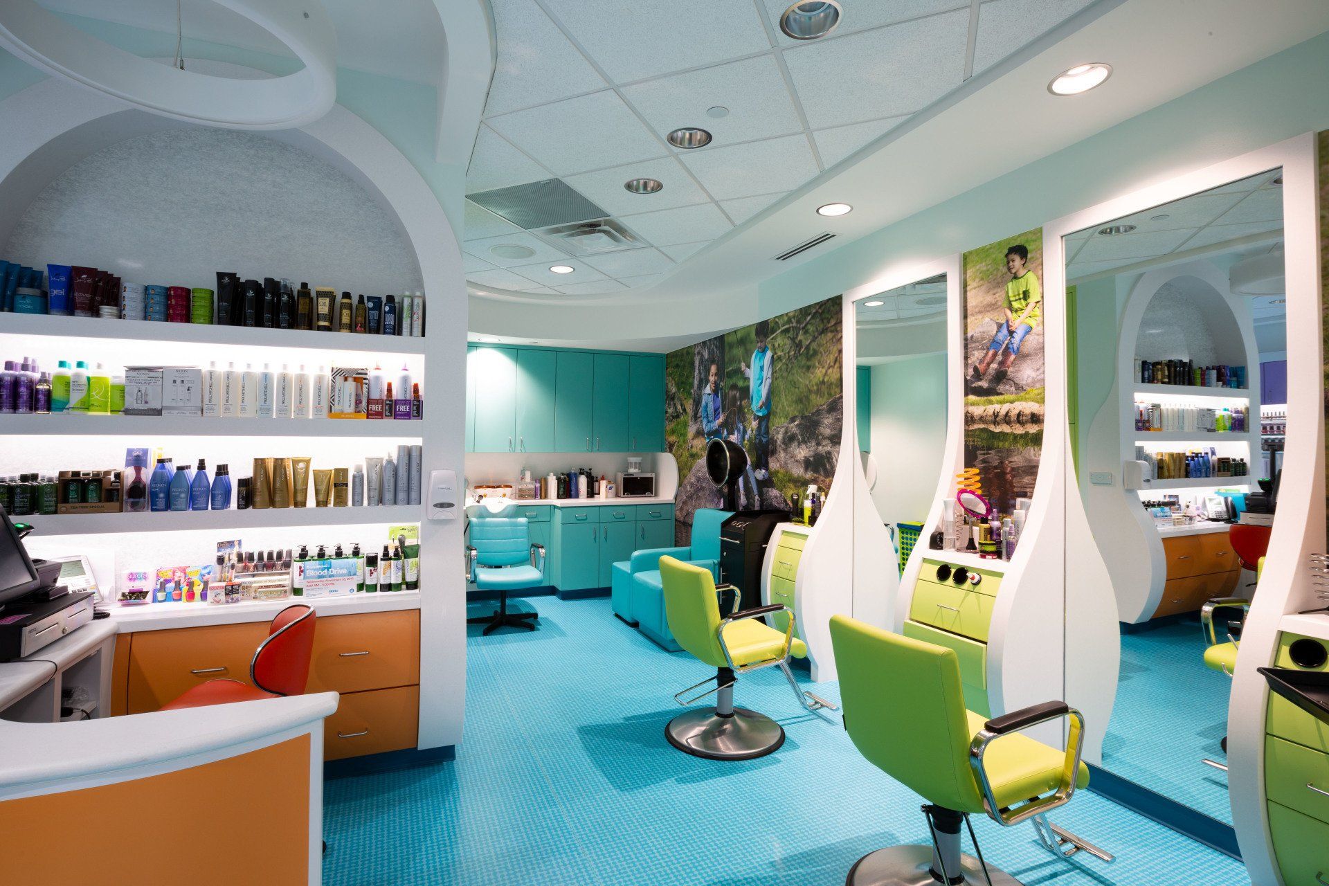 kids hair salon detail