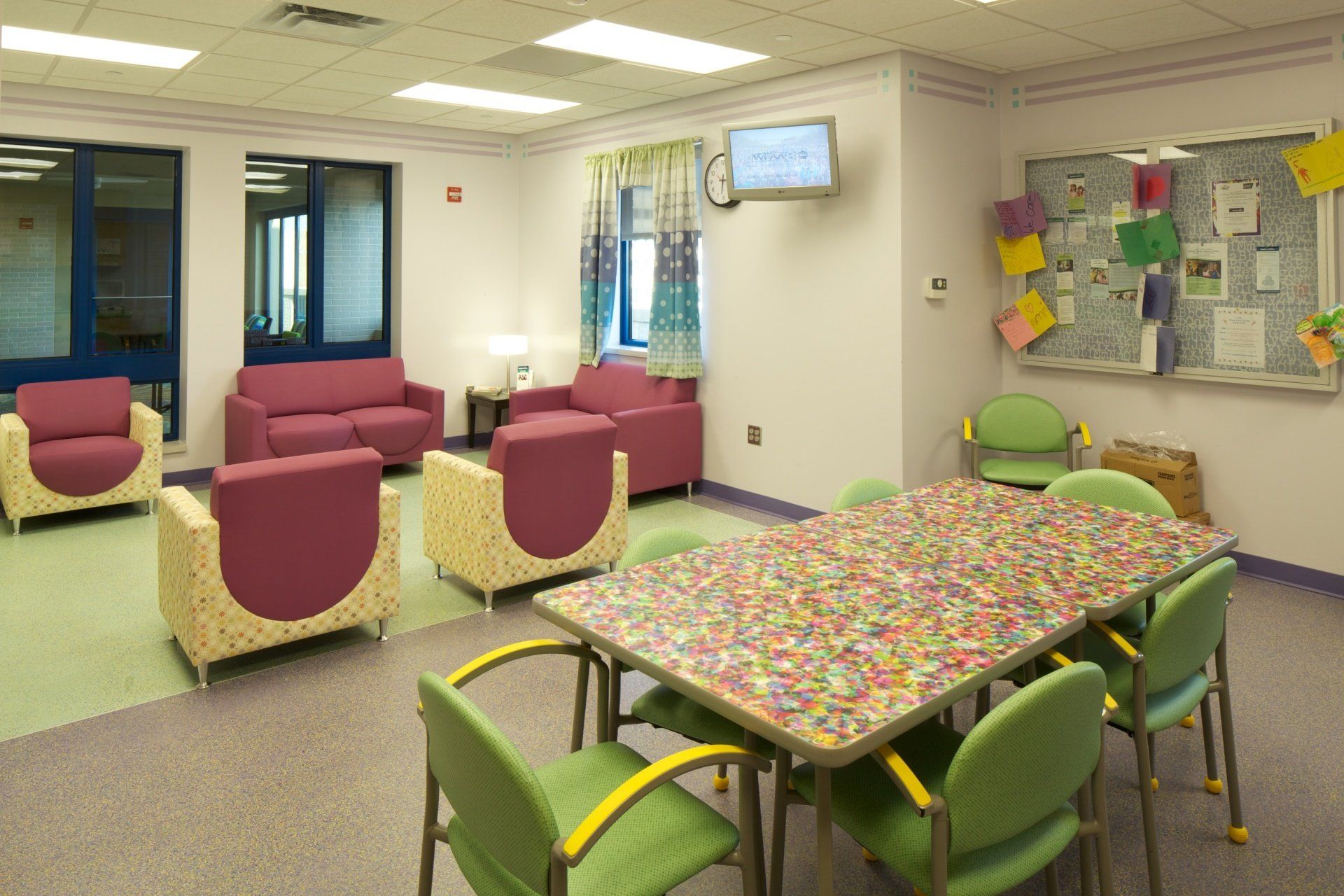 Table area in hospital