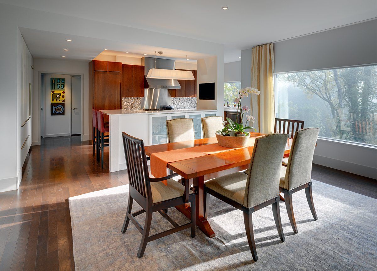 modern dining area