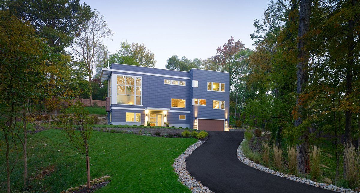 path to modern home