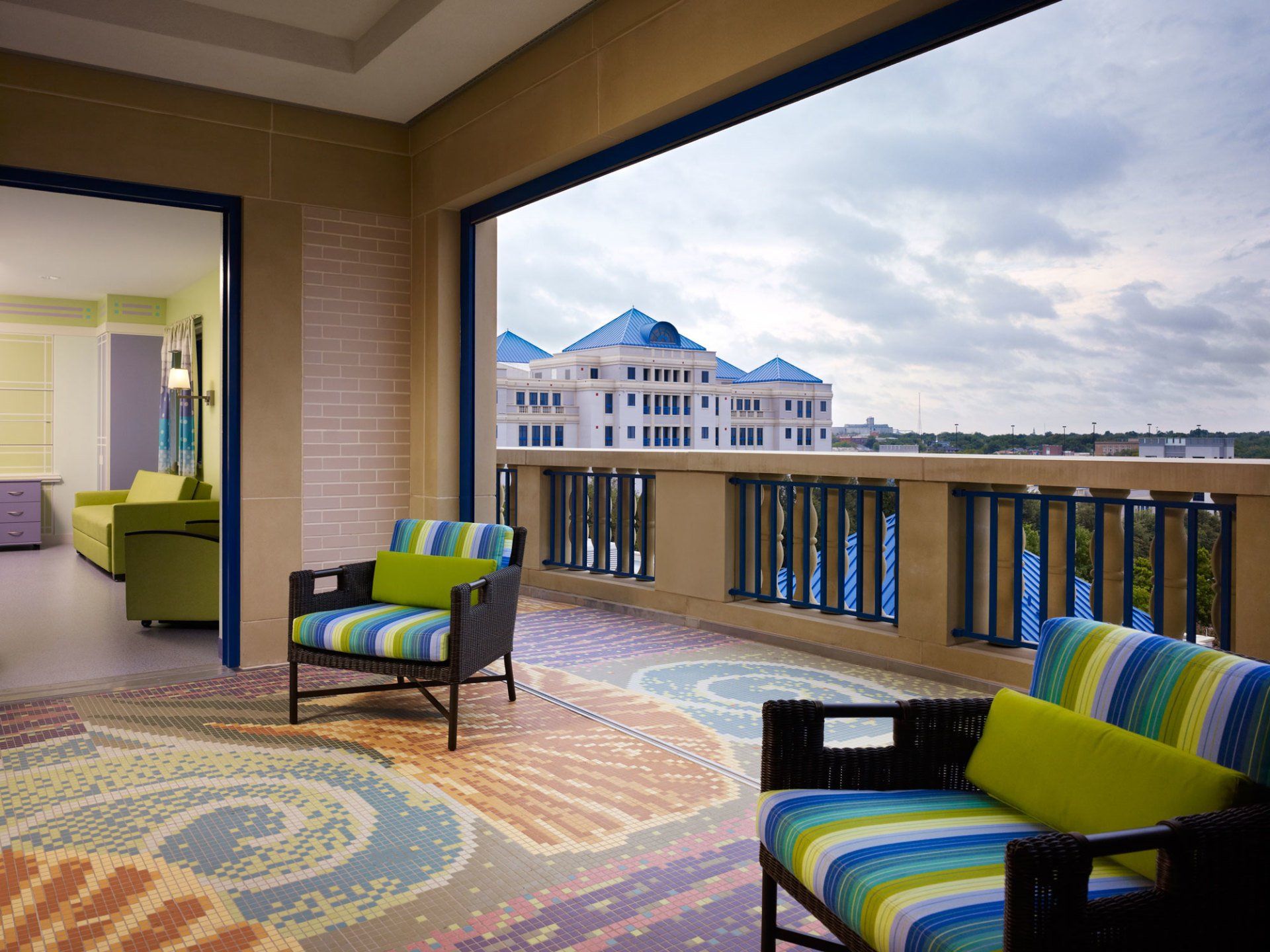 balcony area in hospital