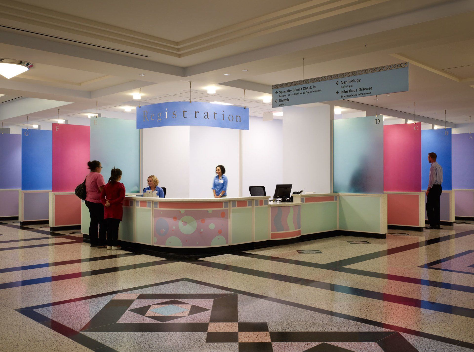 Registration area at Cook Children's