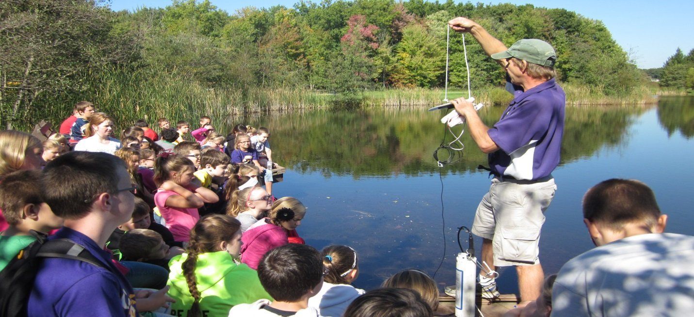 CMS teacher, Dave Murduck, with students.