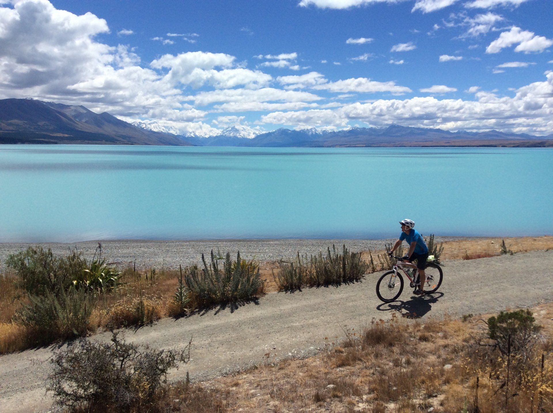 Riding the A2O by Lake Pukaki