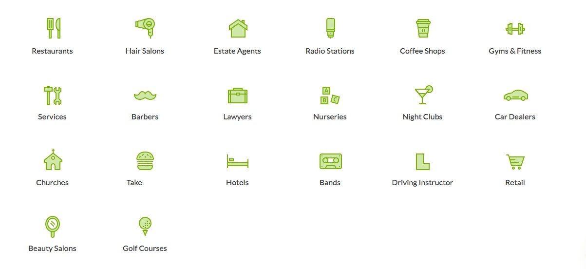 Different industries that a mobile app could be made for. (See the picture)