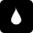 White water droplet inside black circle.