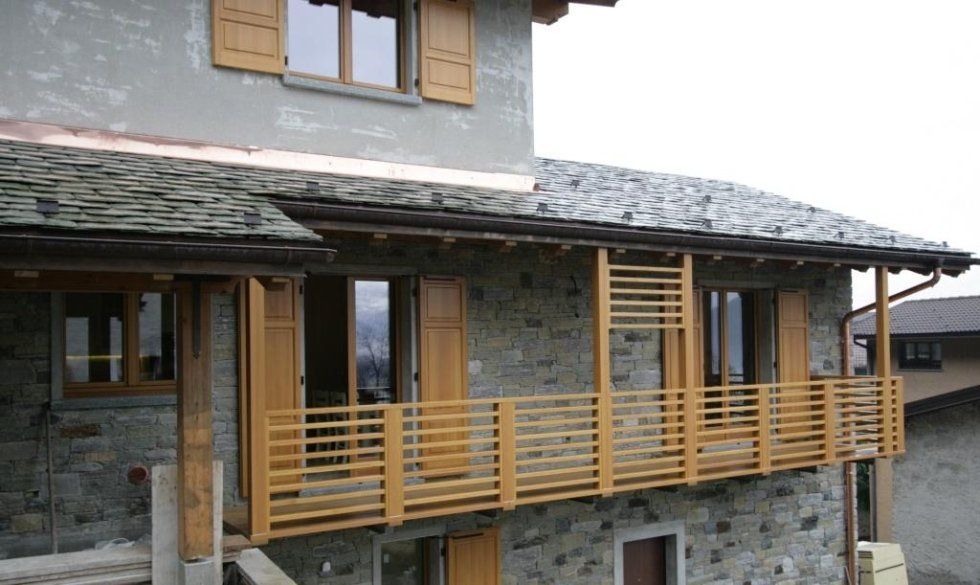 portefinestre in legno alluminio