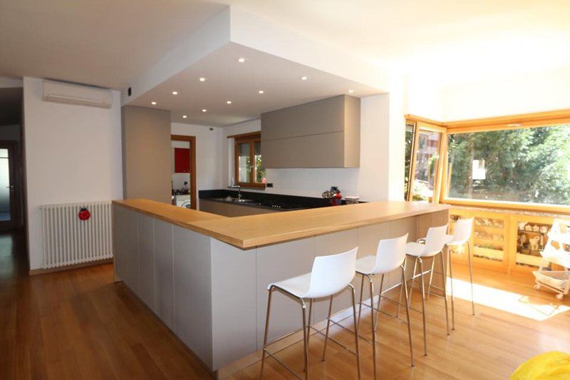 cucina con bancone