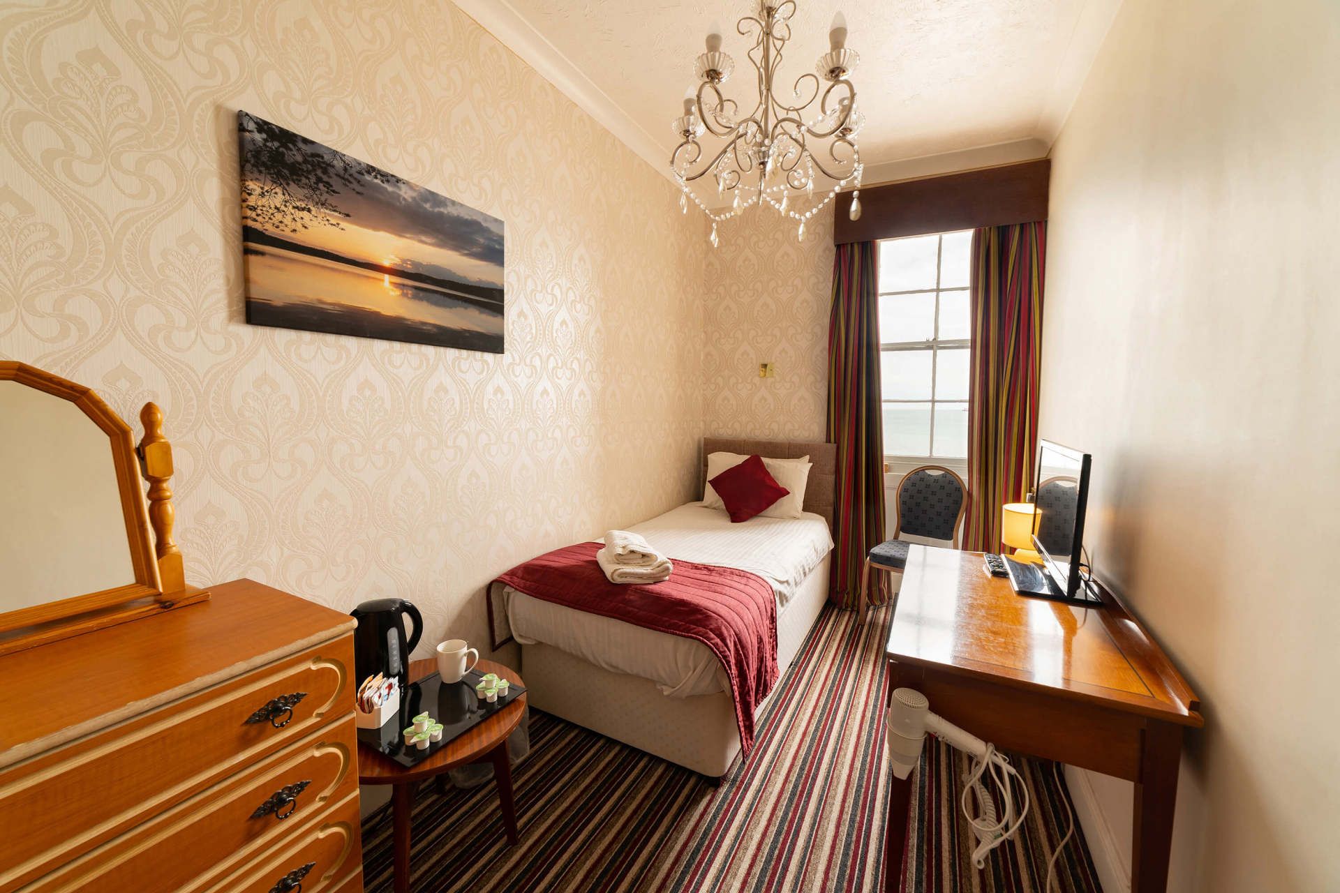 Single Room with Seaview at the Hotel Prince Regent in Weymouth