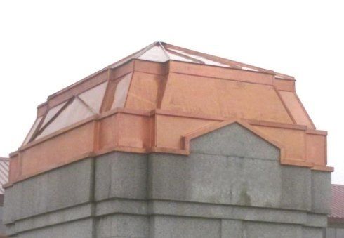 copertura in rame in doppia aggraffatura