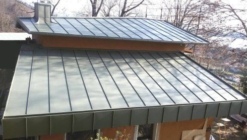 copertura in zinco titanio VM Zinc con doppia aggraffatura