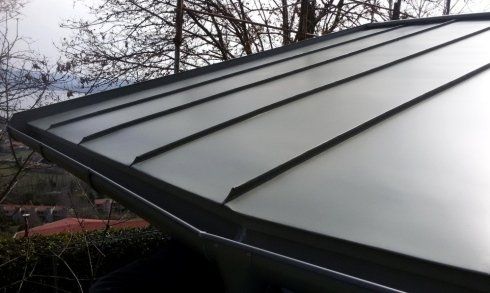 copertura in zinco titanio VM Zinc con doppia aggraffatura