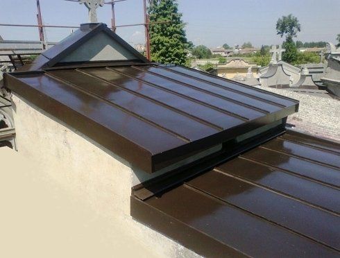 copertura in alluminio testa di moro Vestis con doppia aggraffatura