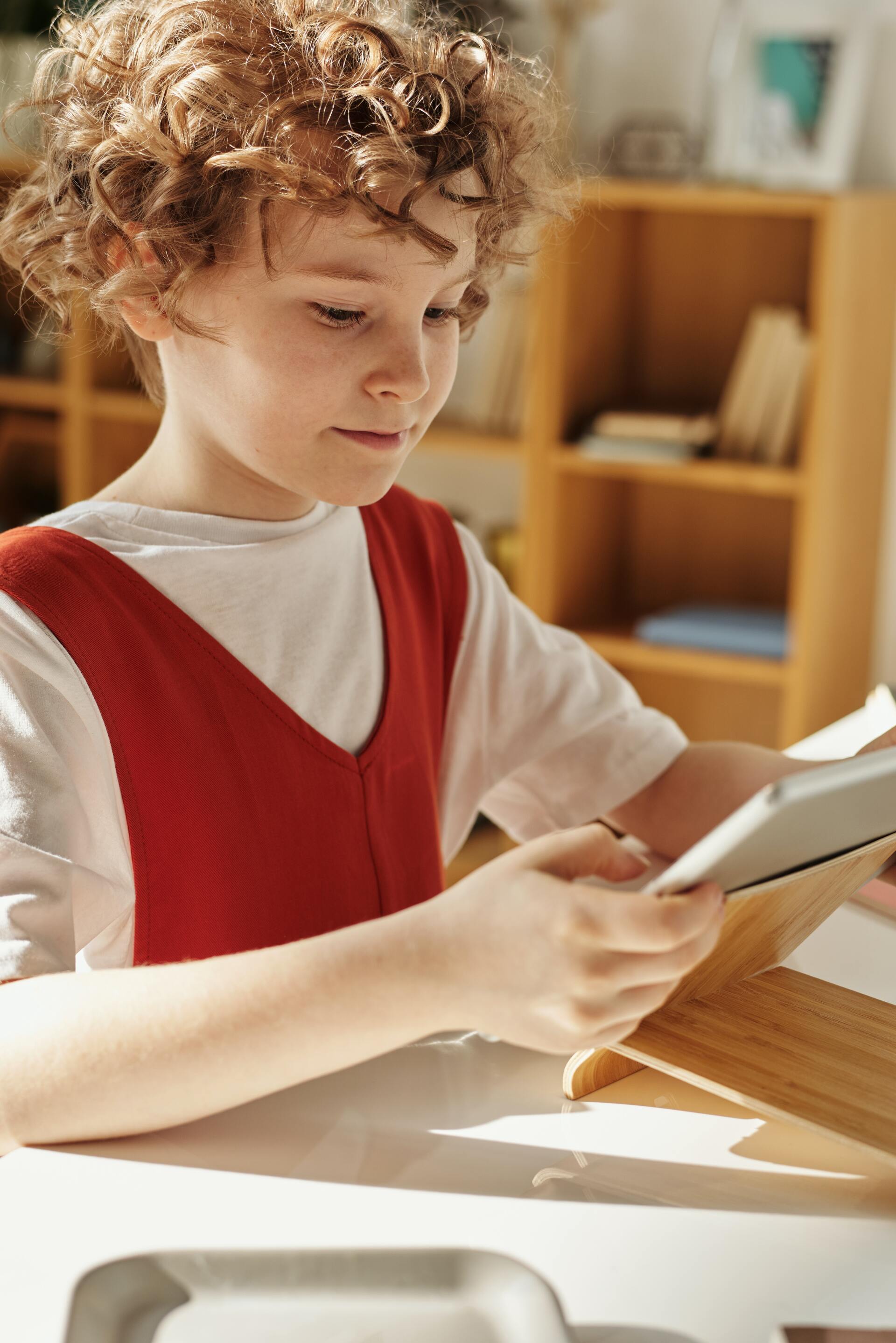 image of child reading