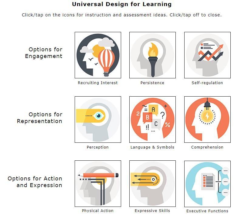 screenshot of UDL Ideas website