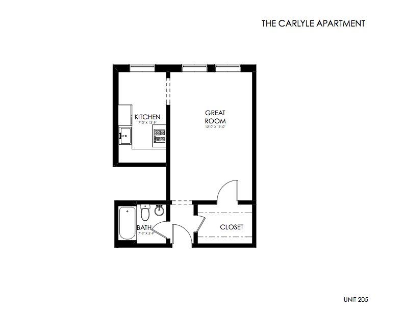 The Carlyle Apartments, Unit 205