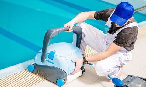 high-tech pool cleaning