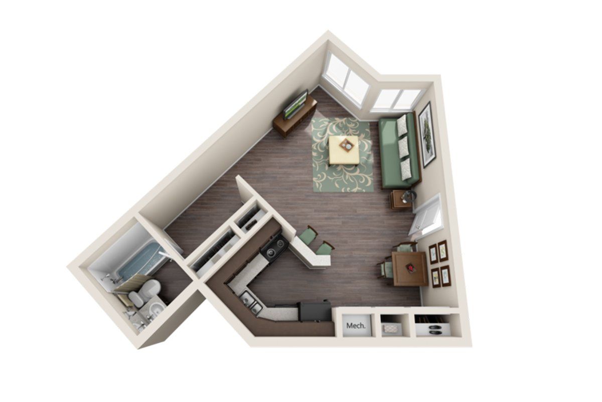 The Lily - Studio | 550 Sq.Ft.