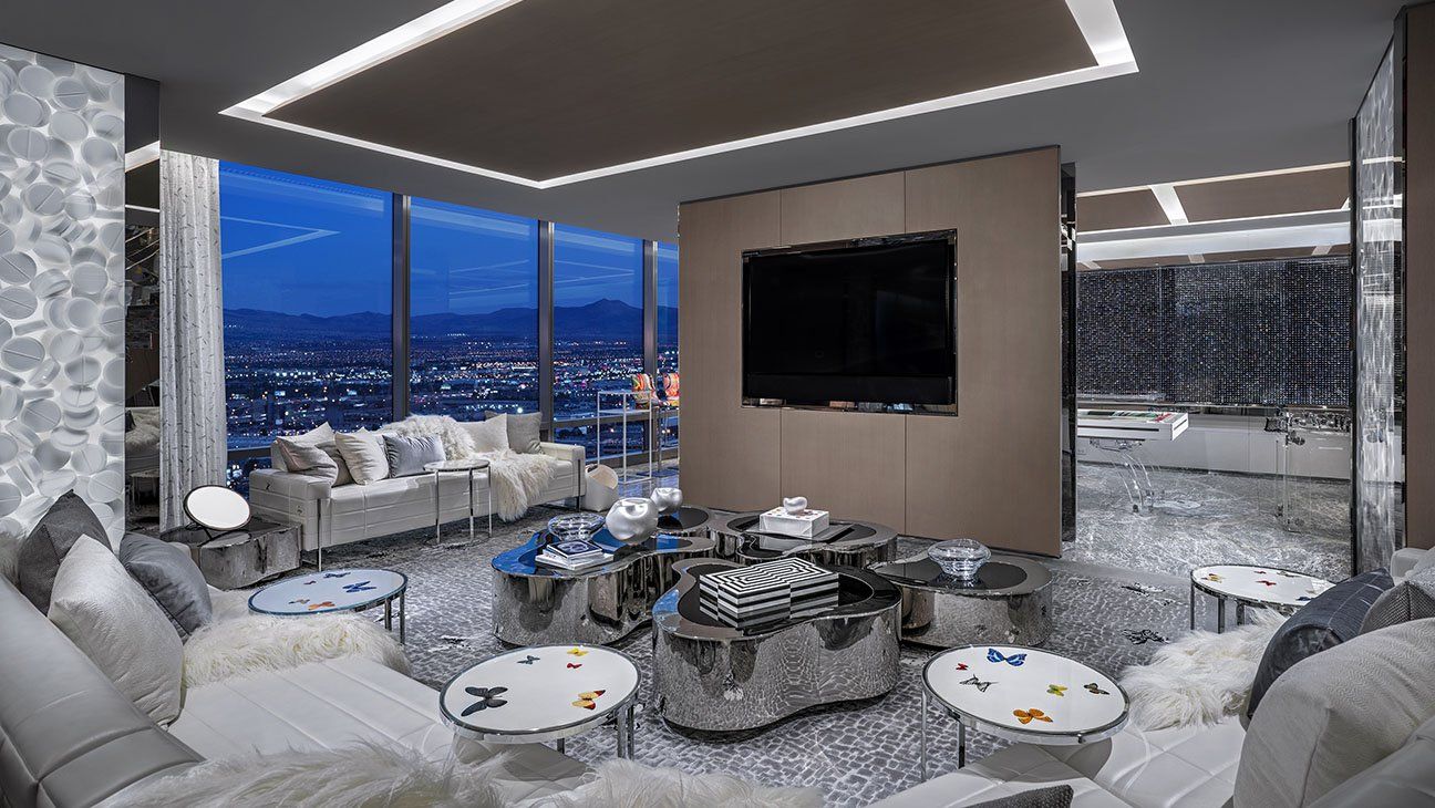  British artist Damien Hirst has unveiled a hotel suite where a two night stay costs  $200,000 for a minimum two-night stay at the Palms Casino in Las Vegas, setting the new world record for being the World's Most Expensive Suite, according to the World Record Academy. Photo: Courtesy of the Palms Casino Resort