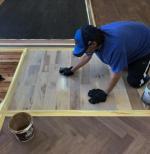 Man Staining and Finishing — Oklahoma City, OK — Temple Johnson Floor Company Man Staining and Finishing — Oklahoma City, OK — Temple Johnson Floor Company