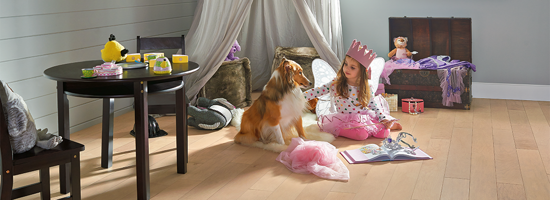 Toddlers Playing on Floor With Dog — Oklahoma City, OK — Temple Johnson Floor Company Toddlers Playing on Floor With Dog — Oklahoma City, OK — Temple Johnson Floor Company