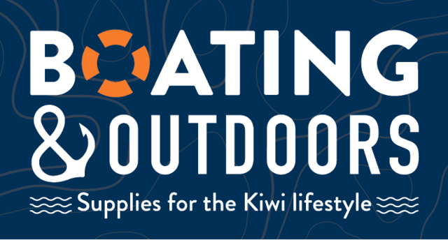 The logo for boating & outdoors supplies for the kiwi lifestyle