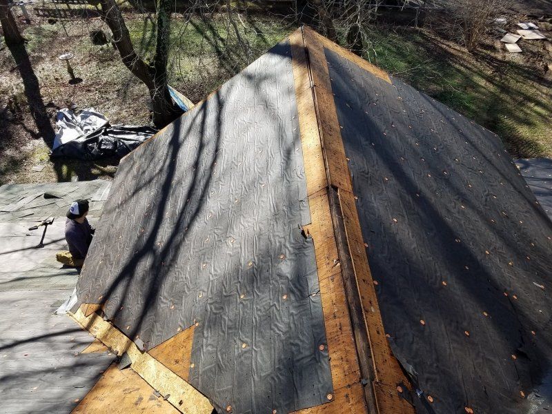black covering on roof