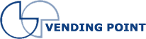 Logo del punto vendita con cerchi stilizzati blu e marchio denominativo su sfondo bianco.