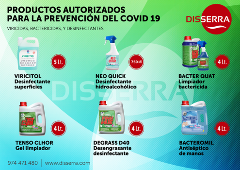 Productos para la higiene y desinfección profesional Disserra