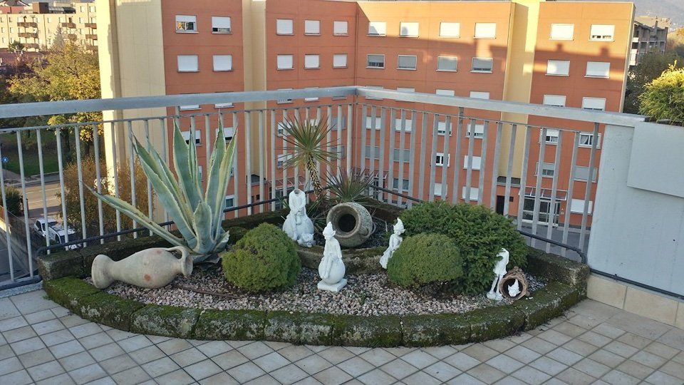 Aiuola su terrazzo