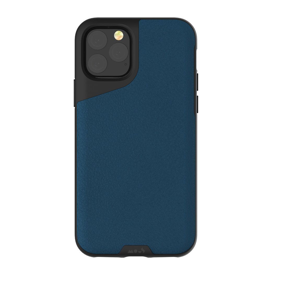 A blue phone case with a camera on it