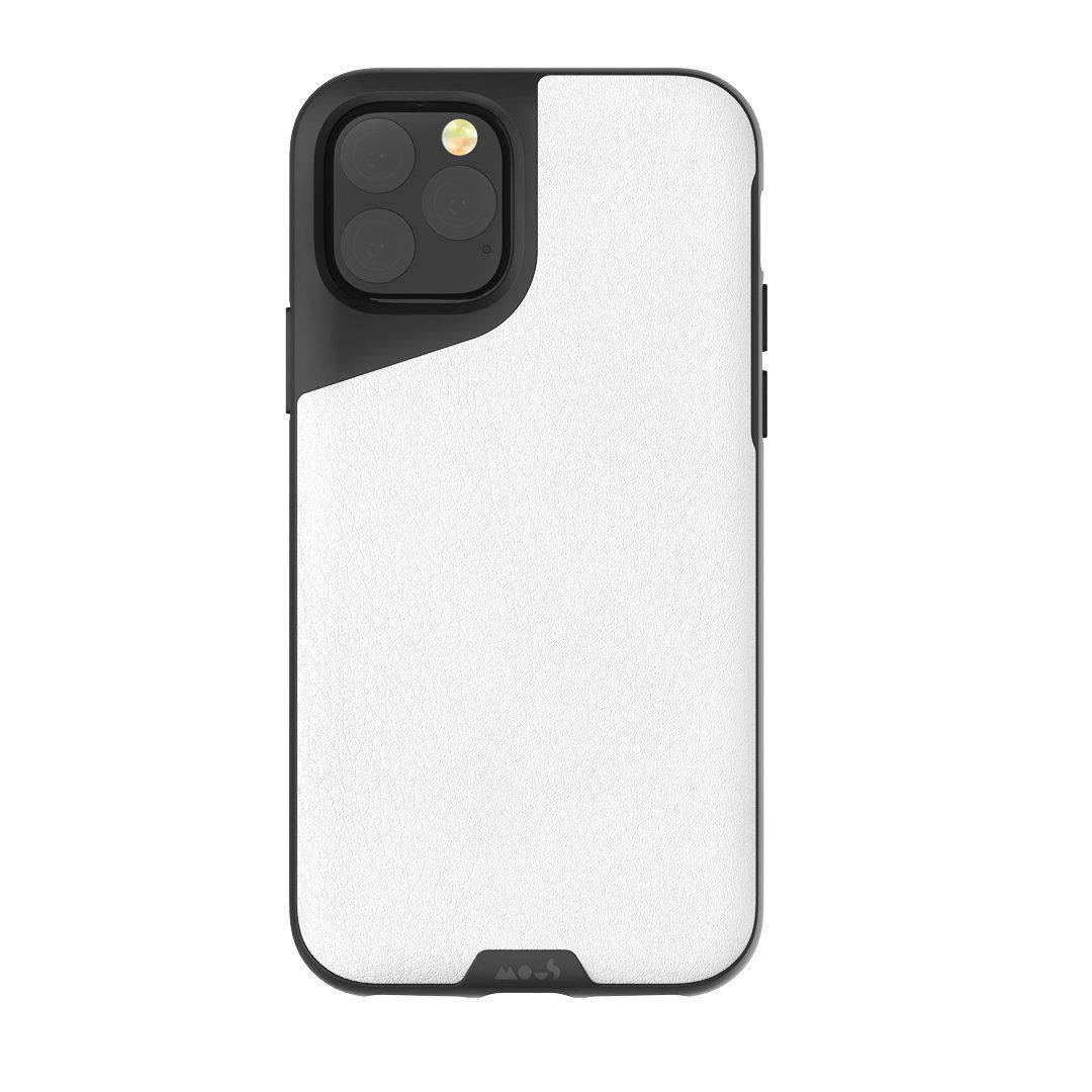 A white phone case with a black camera on it