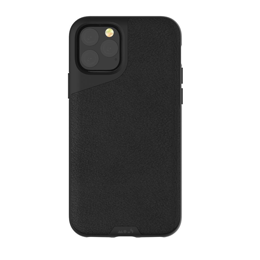 A black phone case with a camera on it