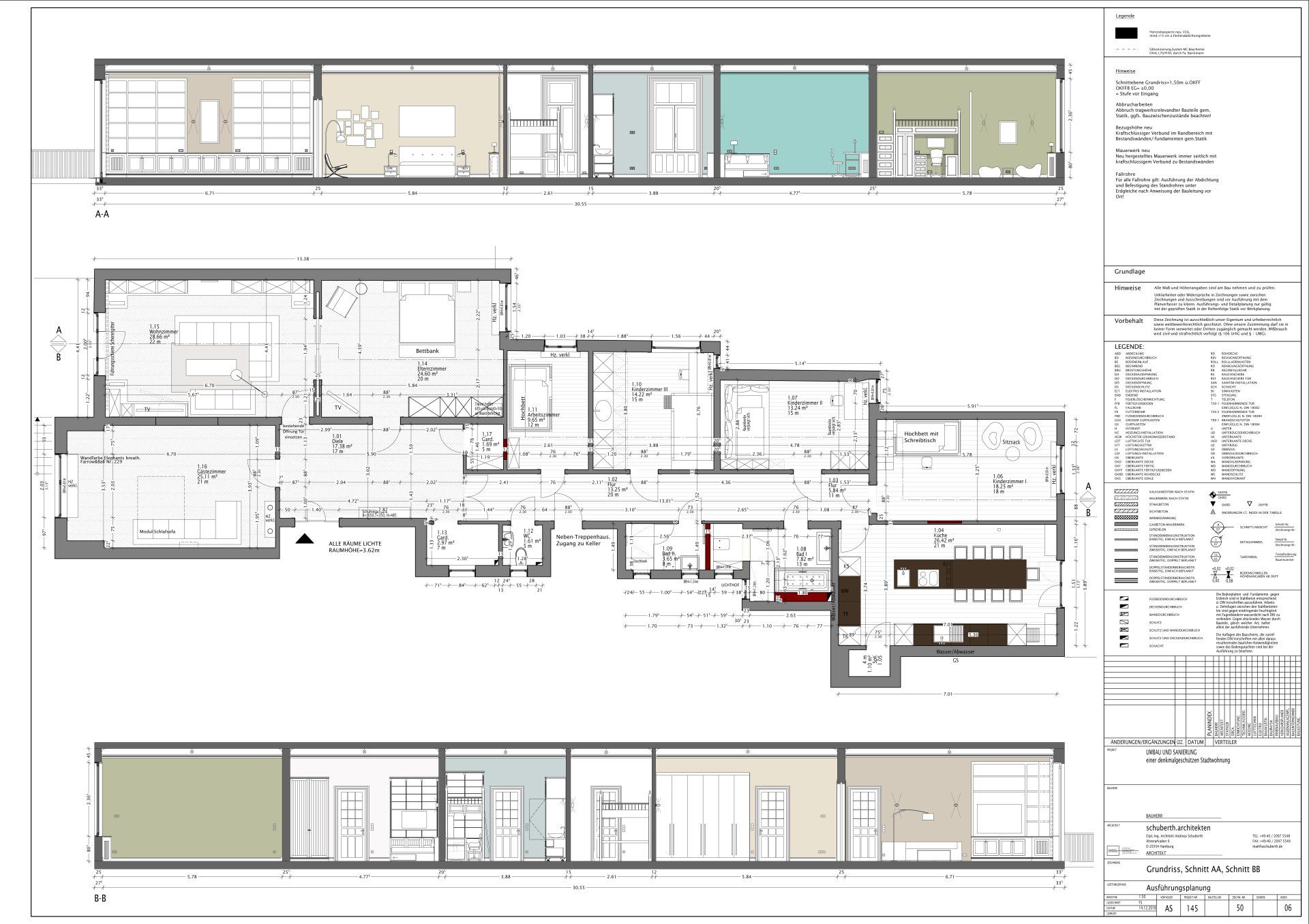 Ein schwarz-weißer Grundriss eines Hauses mit vielen Räumen.