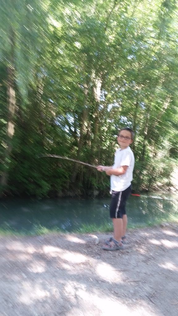 fishing with kids Migré