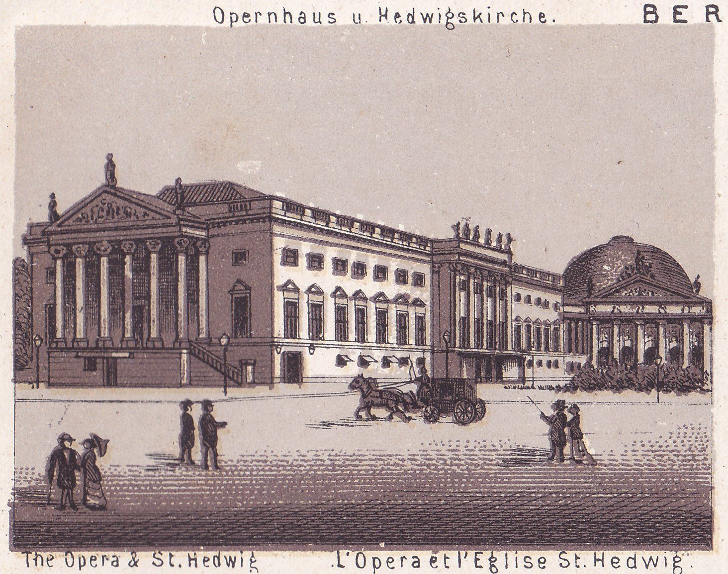 Opernhaus u Hedwigskirche. The Opera & St. Hedwig. L'Opera et l'Eglise St.Hedwig.