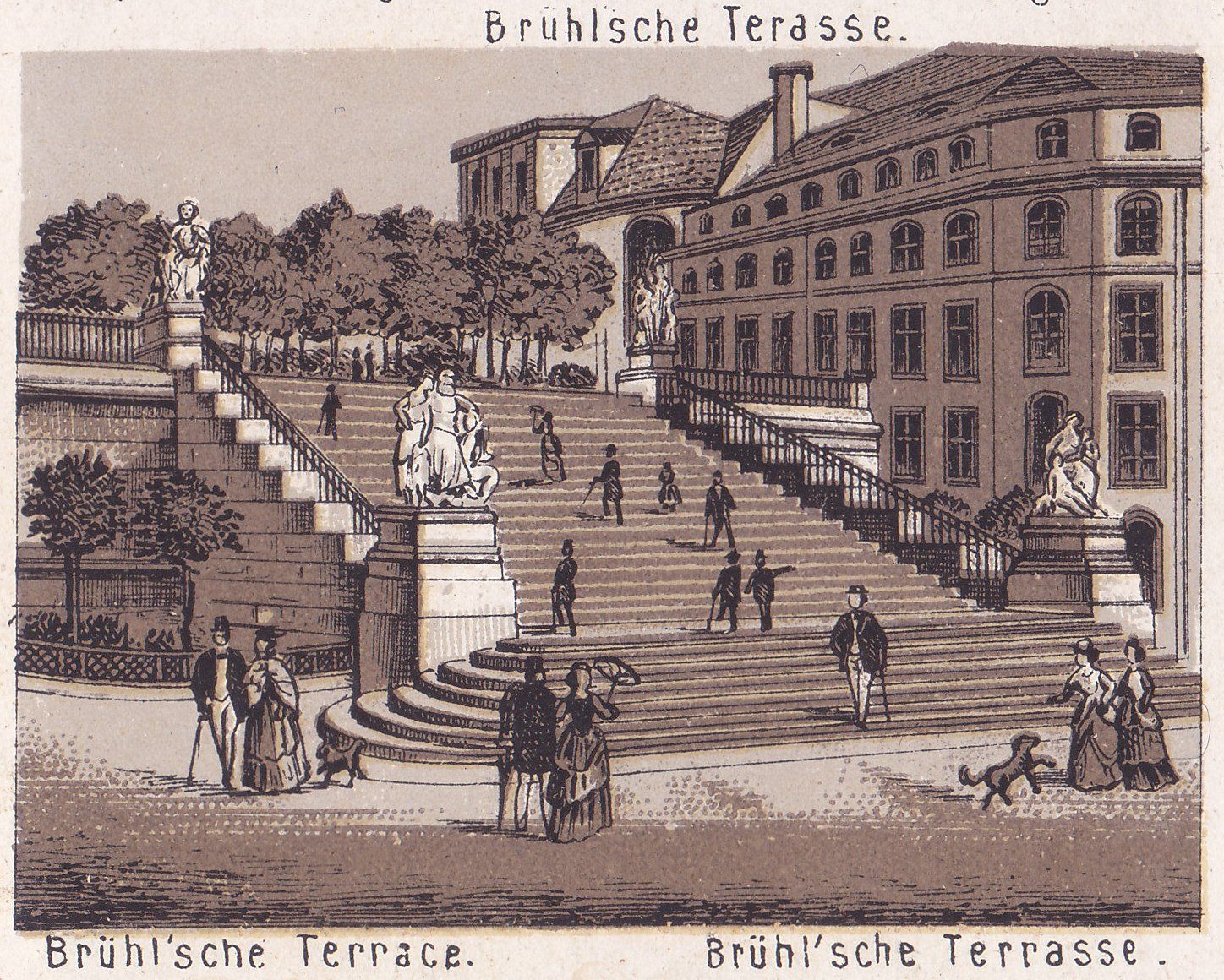Brühlsche Terasse. Brühl'sche Terrace. Brühl'sche Terrasse.