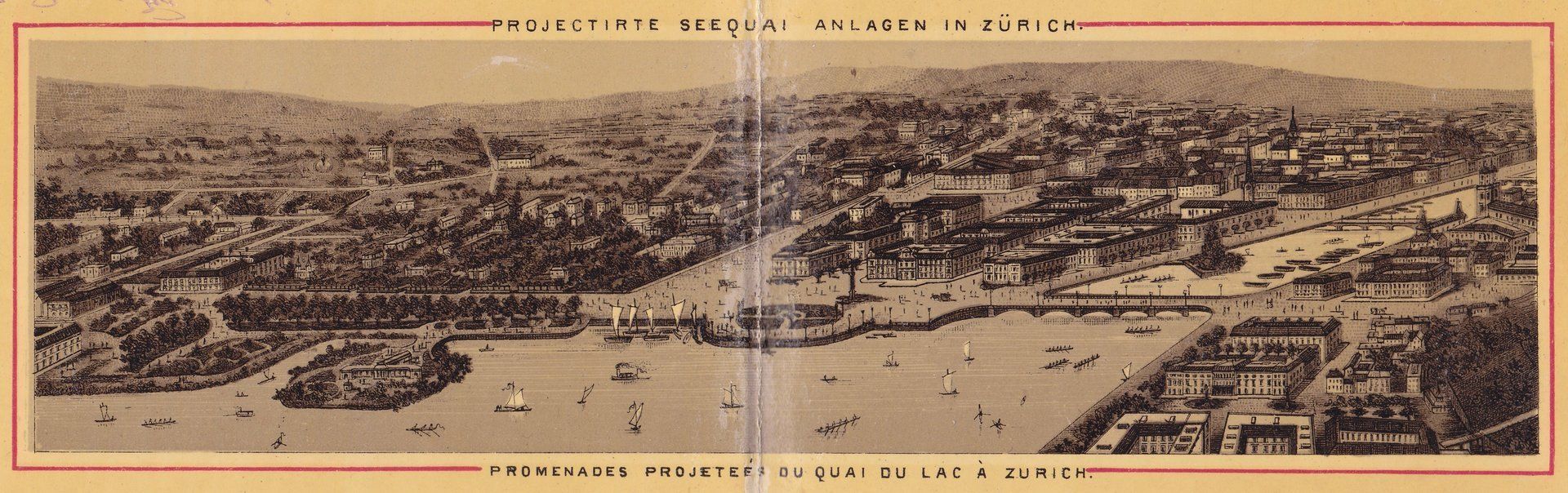 PROJECTIRTE SEEQUAI ANLAGEN IN ZÜRICH. PROMENADÉS PROJETEES DU QUQI DU LAC À ZURICH.