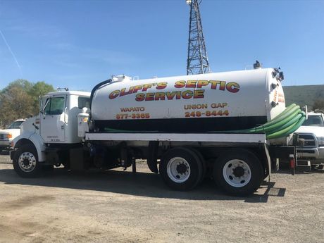 Cliff's septic tank truck — Union Gap, WA — Cliff’s Septic Tank Service