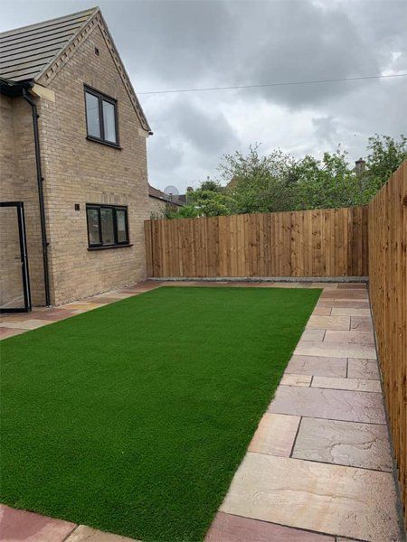 garden with patio