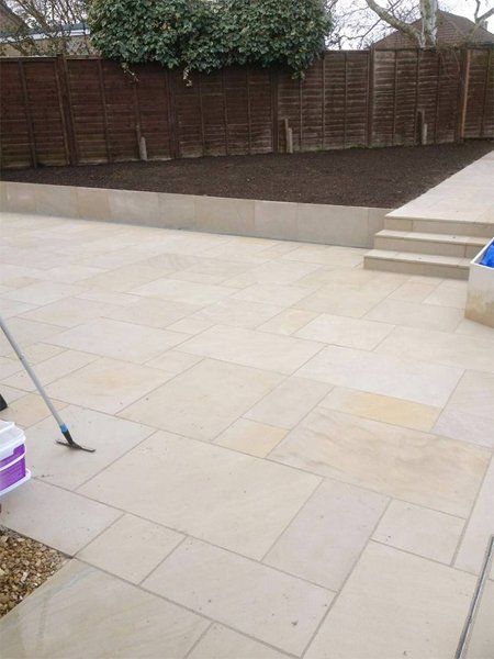 new patio installation
