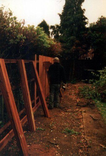 Wooden fence