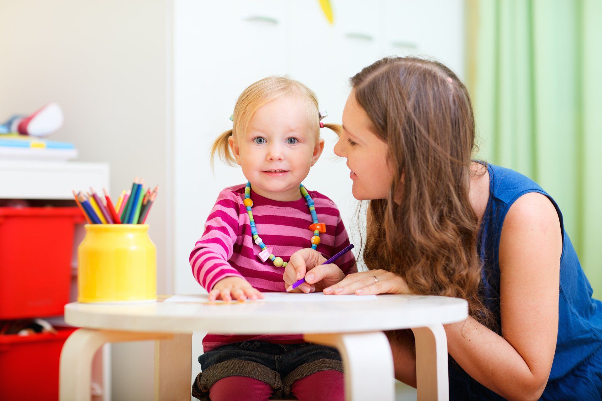 Child learning to write