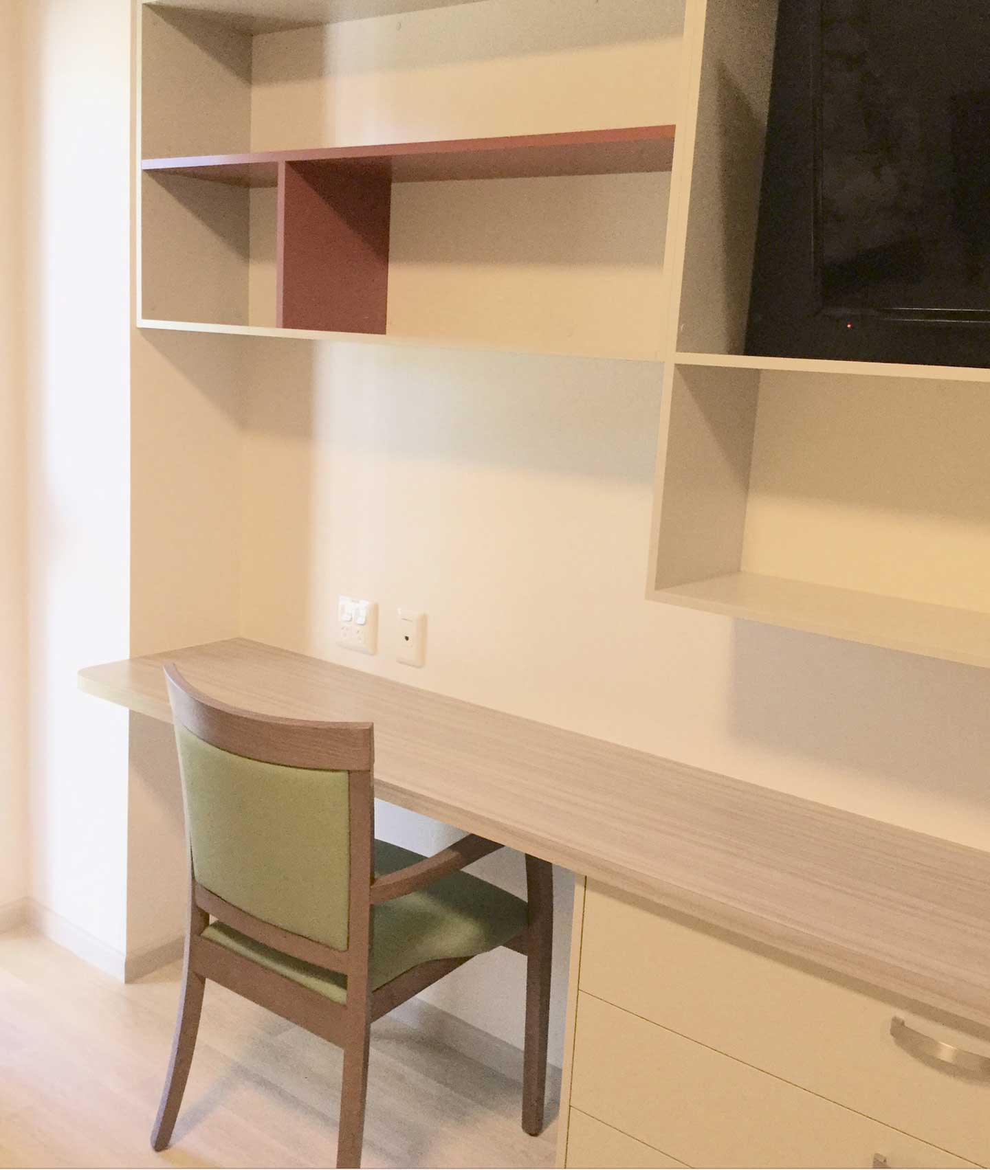 desk in wall