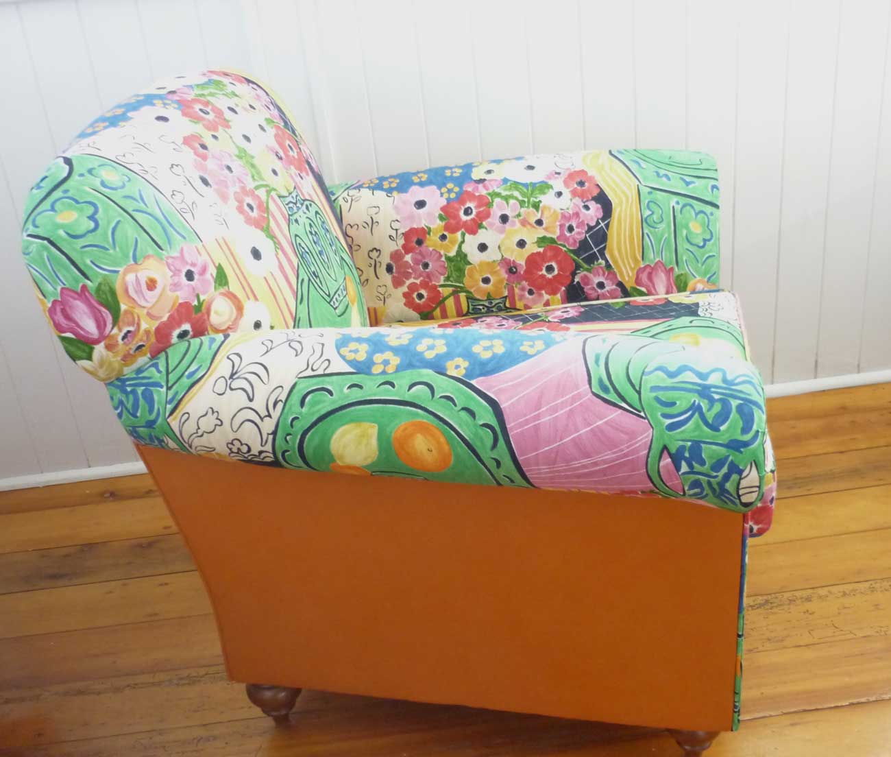 upholstered armchair